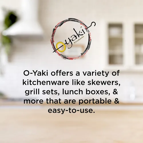 Vista 9 de O-Yaki - Sistema de brochetas verticales de metal para barbacoa, juego de 9 pinchos planos para asar brochetas con soporte para brochetas, libro