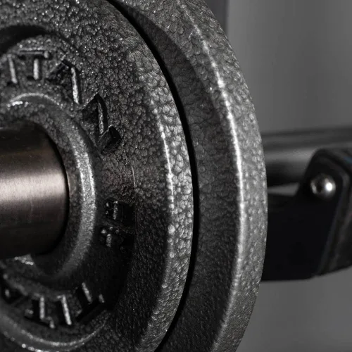 Vista 6 de Titan Fitnes Cast Iron Olympic Plates, Classic Weight Plate Design, Hammer Finish