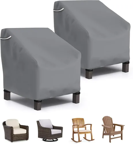 Vista 10 de STARTWO Fundas apilables para sillas de patio, resistentes e impermeables, para muebles de exterior, se adapta a 4-6 sillas de comedor apilables, 36