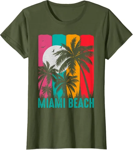Vista 27 de Camiseta Miami Beach, Negro, S