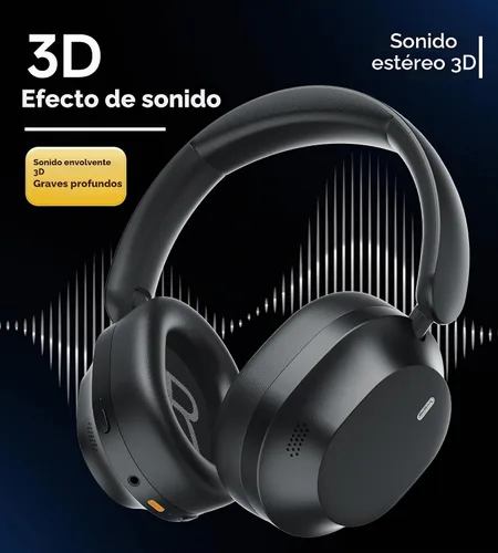 Vista 8 de Kinglucky B900 - Auriculares híbridos con cancelación activa de ruido, auriculares inalámbricos sobre la oreja, Bluetooth 5.4, audio de alta