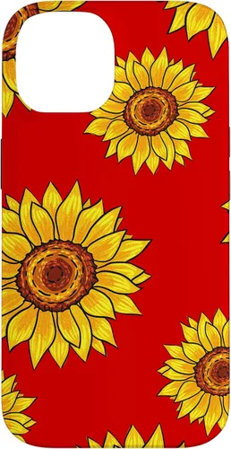 Vista 4 de Patrón de girasol en rojo vintage floral flor mujeres regalo caso para iPhone 17