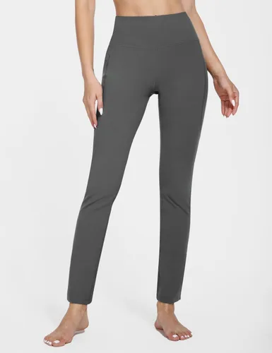 Vista 3 de BALEAF Pantalones de yoga con bolsillos para mujer de 29 pulgadas 32 pulgadas, pierna recta, cintura alta, pantalones de entrenamiento casuales
