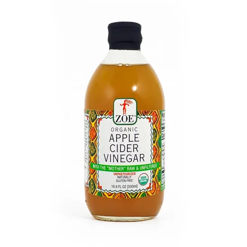 Vista 3 de Zoe Vinagre de sidra de manzana, 17 onzas líquidas