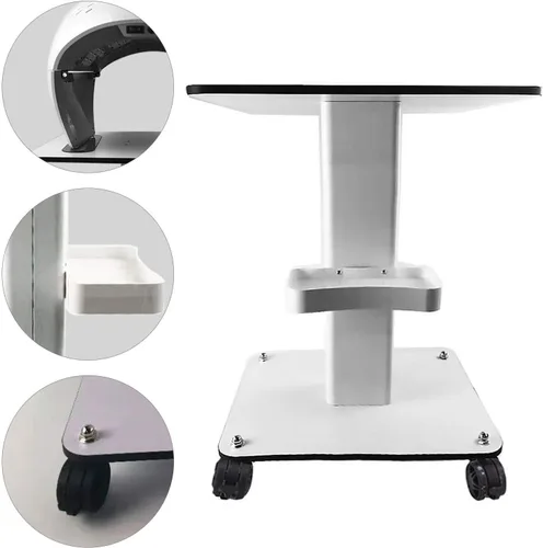Vista 4 de Soporte para carrito de salón de belleza, carrito rodante, equipo de almacenamiento, soporte organizador de máquina para máquinas de belleza, carga