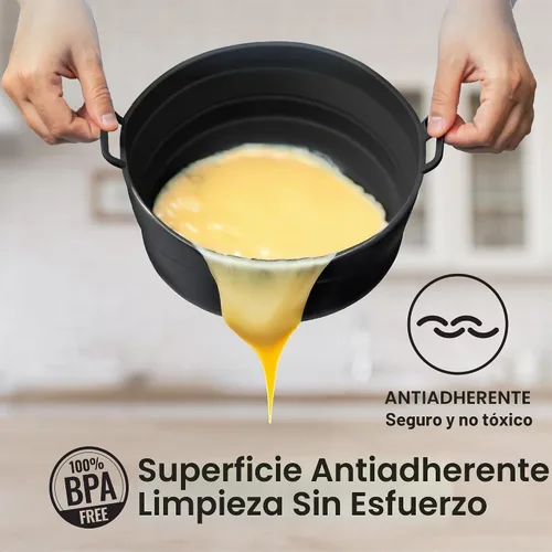 Vista 4 de Lotteli Kitchen - Forro plegable de silicona para freidora de aire, 2