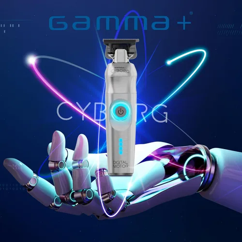 Vista 6 de GAMMA+ Cyborg Professional Metal Cordless Ergonomic Hair Clipper Trimmer with Digital Brushless Motor