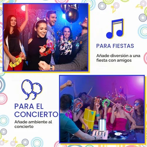 Vista 4 de 5 piezas de pandereta en forma de pétalo de plástico de percusión de pandereta musical, campanas de mano para instrumento de ritmo musical para 5