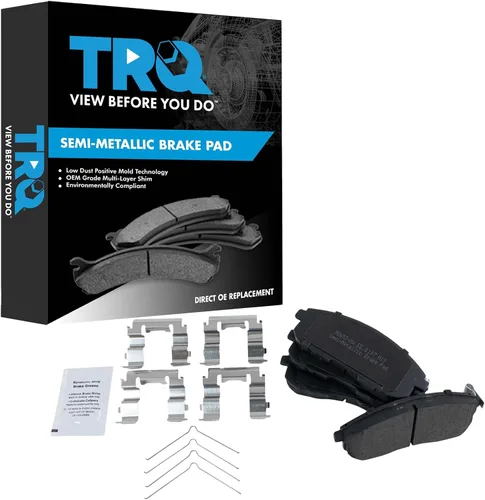 Vista 201 de TRQ Pastillas de freno delanteras semi metálicas compatibles con Ford Expedition 2018-2021 F-150 2018-2020 Lincoln Navigator 2018-2022