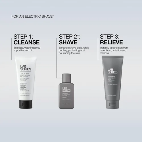 Vista 6 de Lab Series Men's Grooming Effortless Pre-Electric Shave Solution - Electric Shave Lotion - Cools & Refreshes Skin - Skin Care for Men, 3.4 Fl Oz