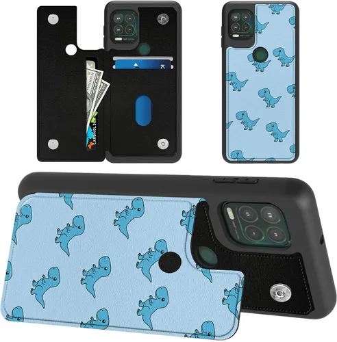 Vista 16 de Funda tipo cartera de mármol abstracto para Moto G Stylus 5G 2021 con tarjetero y bloqueo RFID, piel sintética suave, función atril, cierre