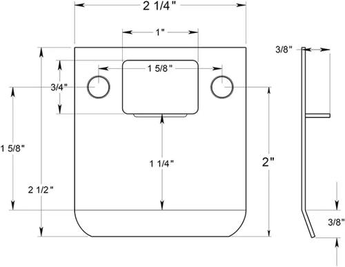 Vista 2 de Nuk3y SP250 Placa de golpeo de labio extendida (2-1/2" x 2-1/4", bronce aceitado)