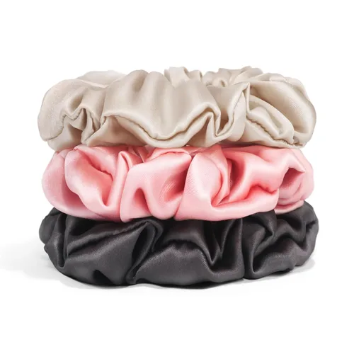 Vista 15 de Michooyel 100% seda de morera, bandas elásticas para el cabello, para mujeres y niñas, cabello rizado, sin daños, soporte para cola de caballo