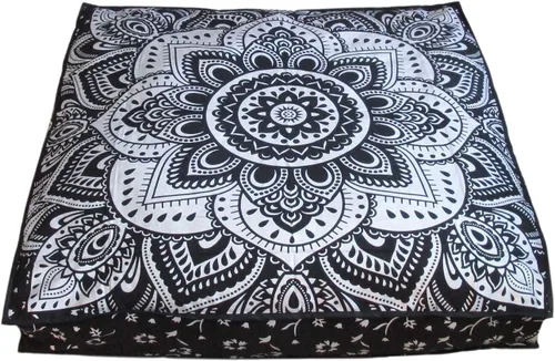 Vista 53 de ICC - Funda de cojín cuadrada grande de algodón con diseño de mandala, funda de almohada hippie, funda de almohada para el suelo con cremallera