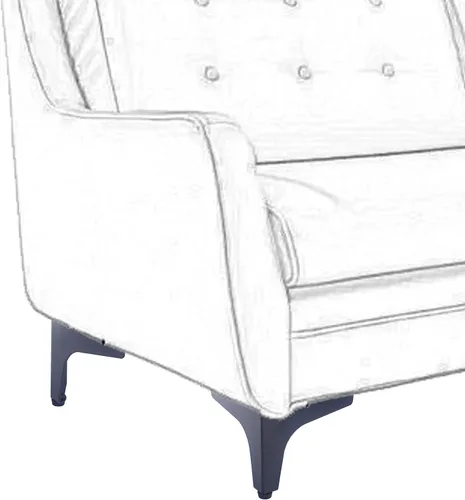Vista 4 de HUAYY Patas de metal para muebles de 4 pulgadas (juego de 4 piezas chapadas en negro), patas de repuesto triangulares ajustables para muebles