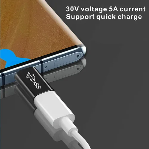 Vista 5 de BOLS Adaptador USB C (4 piezas), compatible con función completa USB C, admite velocidad de 10 GBbps, audio y video, adaptador de carga rápida..