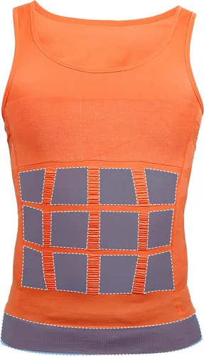 Vista 6 de VOCOSTE Ropa interior moldeadora de abdomen para hombre, faja elástica de nailon