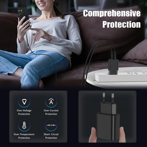 Vista 5 de 45W Super Fast USB C Charger for Galaxy S25+, S25 Ultra, S24+, S24 Ultra, S23+, S23 Ultra, S22, S21, Note20, A54, A53,Z Fold5,Flip5,Fold4,Tab S8