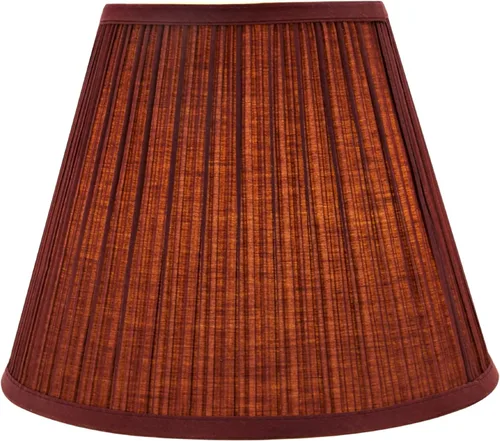 Vista 2 de Aspen Creative 33052, pantalla para lámpara de araña, tapa dura Empire de transición, hongo plegado burdeos, 17,8 cm de arriba x 33 cm de abajo x