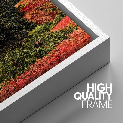 Vista 4 de SIGNWIN Lienzo enmarcado para pared, juego de arte nublado de tormenta, cielo, bosque otoñal, árboles, rústico, naturaleza, fotografía, realismo