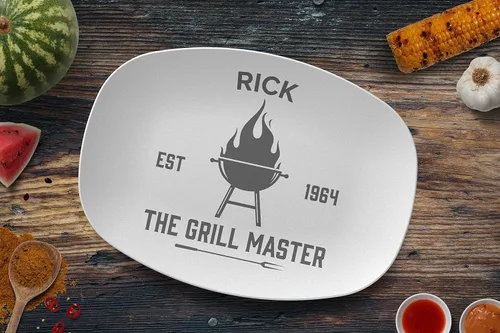 Vista 2 de Barbacoa Grill + Chill Día del Padre Personalizado Papá Idea de regalo Apto para microondas DecoWare™