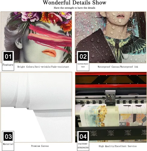 Vista 7 de HoozGee Juego de 6 pósteres enmarcados de maquillaje de moda, decoración de pared con marco de París, impresiones artísticas de pared