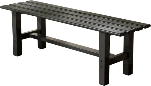 Vista 10 de TECSPACE Banco de aluminio de 70 pulgadas para exteriores, resistente a la intemperie, sin espalda, capacidad de carga de 550 libras, banco