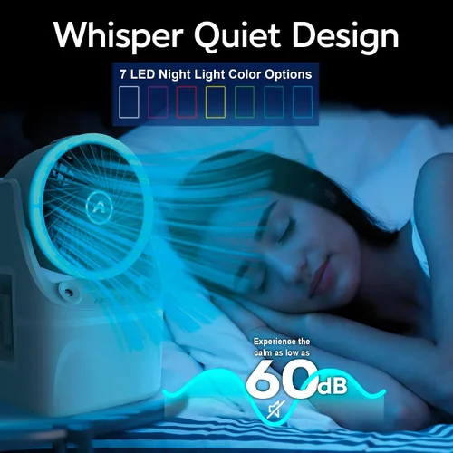 Vista 5 de Arctic Air Enfriador de aire portátil Ice Jet X3, modos de niebla dual, hasta 8 horas de tiempo de enfriamiento, enfriador portátil de 3 velocidades