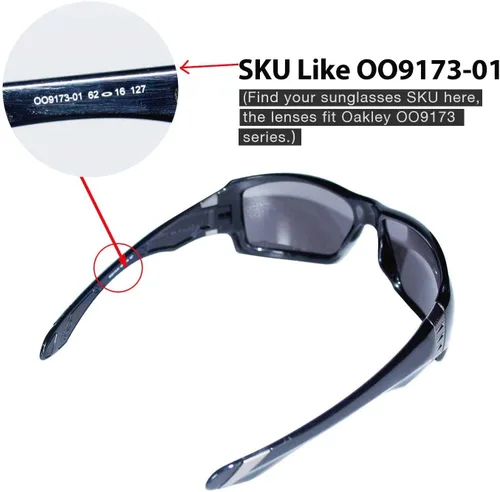 Vista 4 de Walleva Replacement Lenses for Oakley Big Taco (OO9173 Series) Sunglasses - Multiple Options Available
