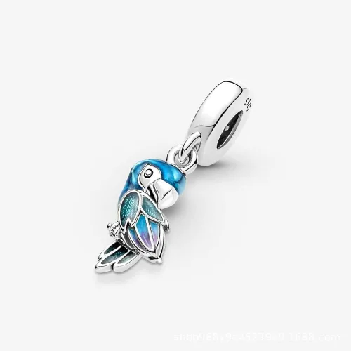 Vista 2 de 925 Sterling Silver Charms for Bracelets and Necklaces Flower Mouse Heart Travel Beads Family Tree Charms Jewelry Gift for Women Girls