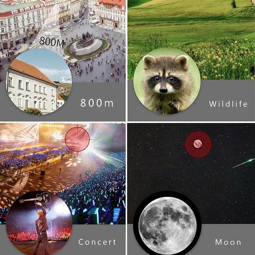 Vista 5 de Telescopio monocular de alta potencia de 12 x 50, zoom ajustable, impermeable, monocular óptico con adaptador para teléfono inteligente, trípode