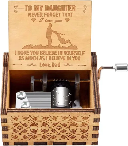 Vista 9 de Muzero Birthday Gift for Mom Dad, I Love You to the Moon and Back Music Box Gift for Daughter Son, Birthday Anniversary for Grandma Granddaughter