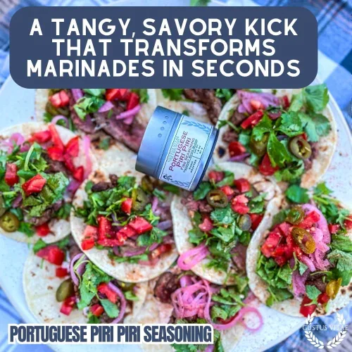 Vista 5 de Condimento portugués Piri Piri Fire Todo natural Sin OMG 1.8 oz (51 g) Mezcla de especias gourmet Lote pequeño Masaje artesanal