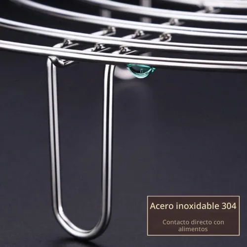 Vista 7 de Estante de vapor, estante de vapor redondo de acero inoxidable 304, soporte