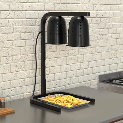 Vista 2 de Calentador comercial negro de la comida, 500W, 120V, aluminio, altura ajustable