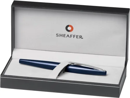 Vista 2 de Sheaffer Taranis - Bolígrafo de punta redonda, azul polvo de diamante, borde cromado (E1944551-PB2)
