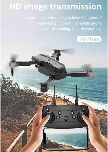 Vista 6 de Drones sin escobillas con cámara para adultos 4K, Fotografía aérea de alta definición Evitación de obstáculos Cuatro aviones Posicionamiento
