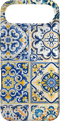 Vista 27 de Funda para iPhone 17 con diseño de azulejos mediterráneos sicilianos