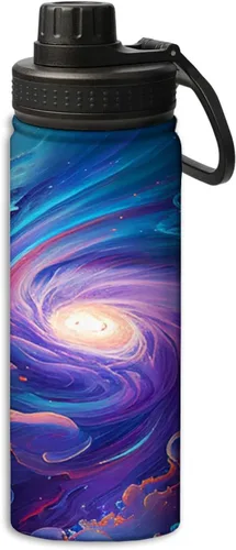 Vista 18 de Botellas de agua aisladas de 18 onzas, con estampado de mal de ojo, botella de agua deportiva aislada de doble pared a prueba de fugas, taza térmica