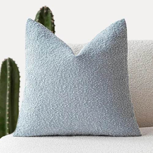 Vista 29 de Foindtower Fundas de almohada decorativas con textura de boucle, fundas de almohada sólidas, neutrales, suaves y acogedoras para silla, sofá
