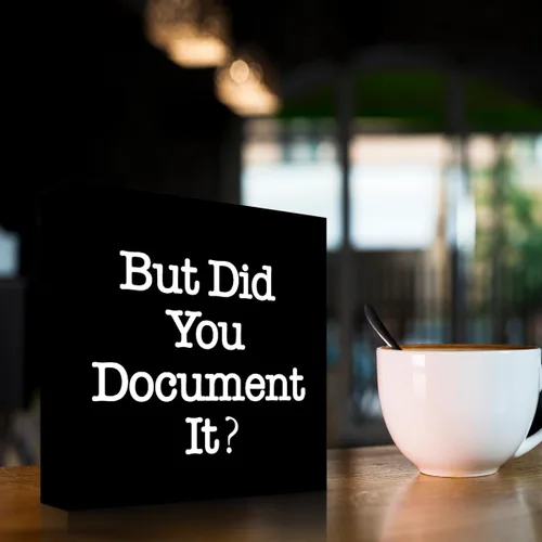 Vista 4 de Letrero de madera con texto en inglés «But Did You Document It» (But Did You Document It), caja de madera para escritorio, divertido letrero