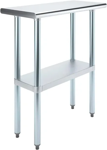 Vista 31 de Mesa de trabajo de acero inoxidable, mesa de metal