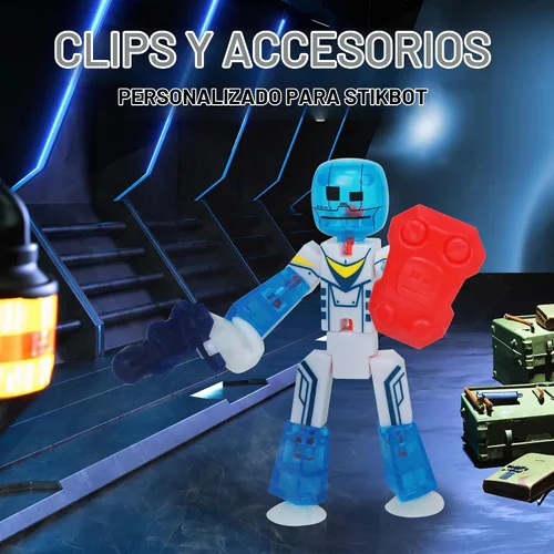 Vista 5 de Zing StikBot Zingtannica Paquete de acción - Figuras de acción coleccionables y accesorios, incluye 1 Stikbot, 1 set de accesorios, animación