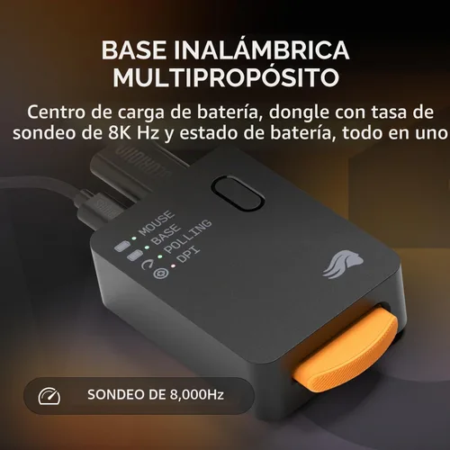 Vista 5 de GLORIOUS Mouse inalámbrico para juegos modelo D3 para videojuegos Negro mate