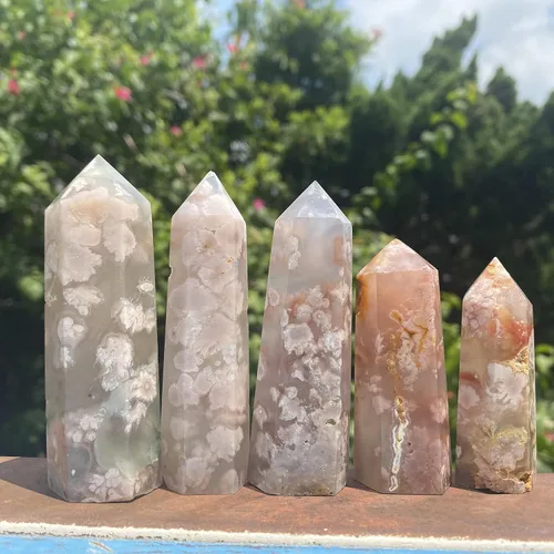 Vista 17 de Torre de amazonita natural, varita de punta de obelisco de cristal curativo y piedras, muestra mineral para meditación y decoración del hogar, 3-3.5