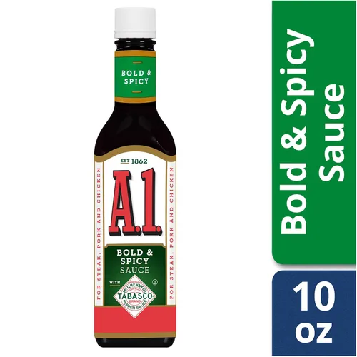 Vista 5 de A.1. Salsa para Bistec Bold & Spicy, botella de 10 oz (paquete de 3)
