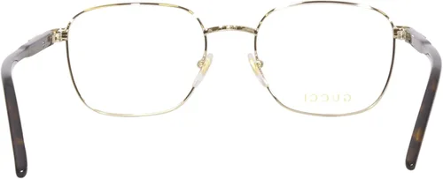 Vista 4 de Gucci GG1161O 002 - Lentes cuadrados dorados para hombre, Dorado Transparente Habana