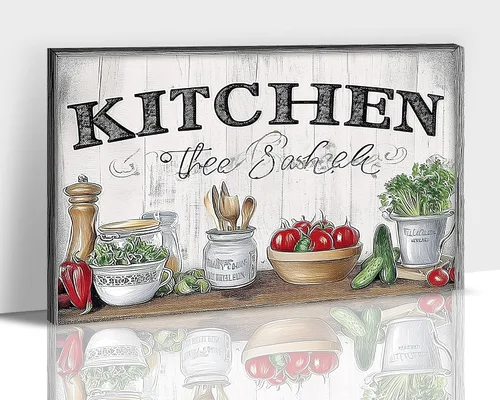 Vista 17 de GUTTATY Imágenes de cocina, arte de pared, pintura colorida de frutas y verduras para comedor, restaurante, regalo del día de la madre para abuela