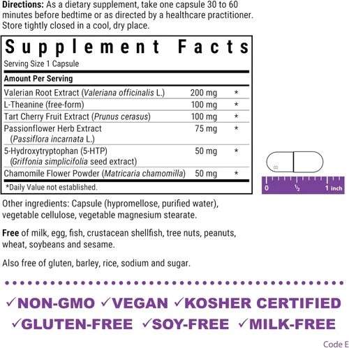 Vista 3 de Bluebonnet Nutrition Targeted Choice - Fórmula a base de alimentos integrales para apoyo, descanso y relajación, sin soja, sin gluten, kosher, sin