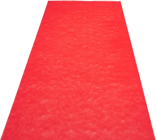 Vista 9 de Blue Panda Alfombra roja para fiesta, 3 pies x 50 pies, alfombra de poliéster rojo para pasillo de boda, decoración de graduación, fiesta temática